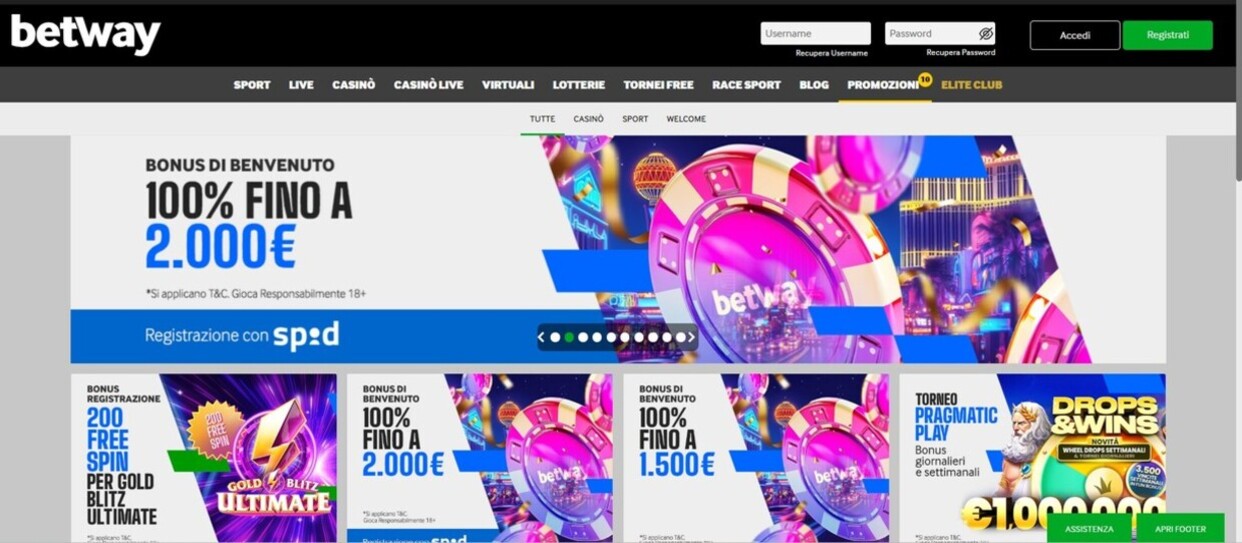 Promozioni Betway Casino It
