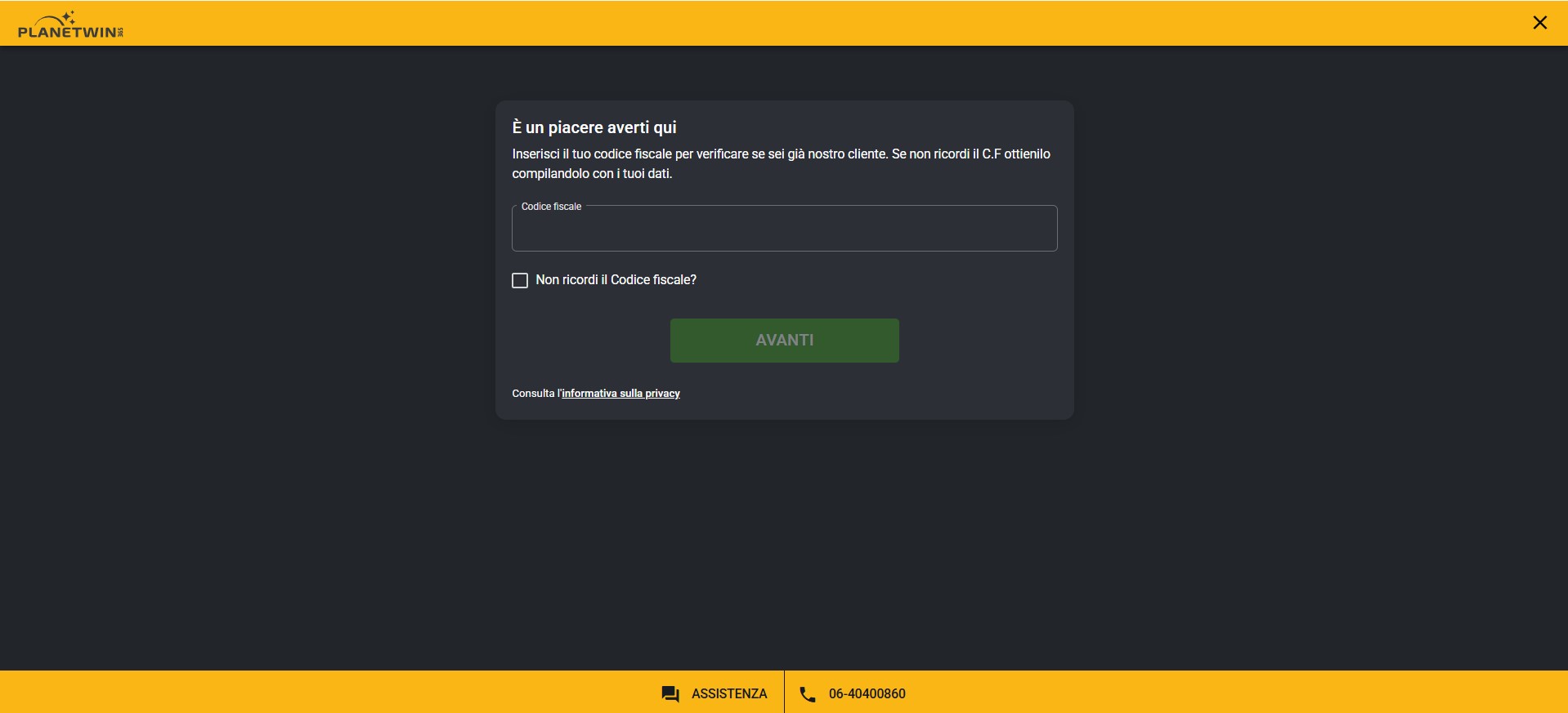 Registrati Planetwin ITalia Casino