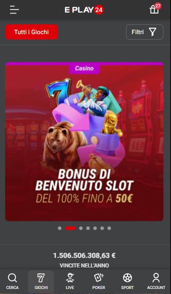 eplay24 homepage casino italia