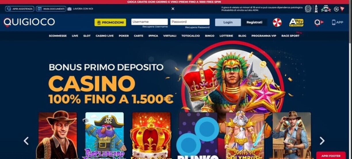 Quigioco Casino italia Homepage