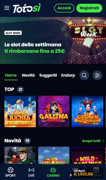 totosi homepage casino italia