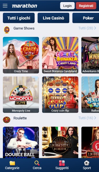 Casino Live Marathonbet Casino Italia