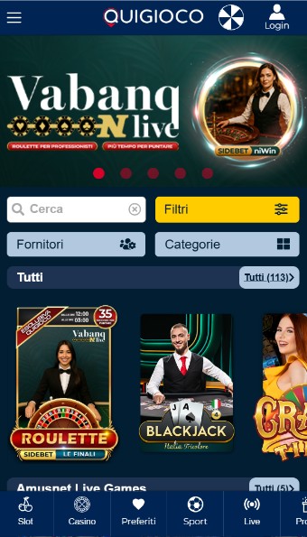 Casino Live Quigioco Casino Italia