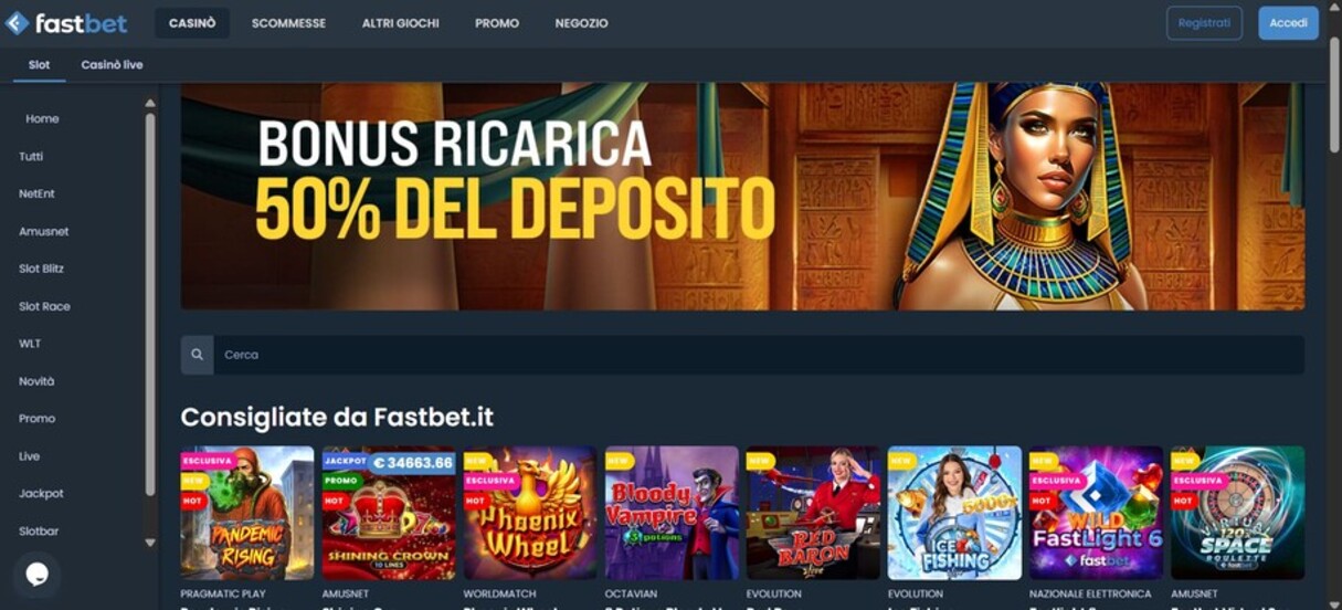 Fastbet Casino Italia Pagina Principale pc