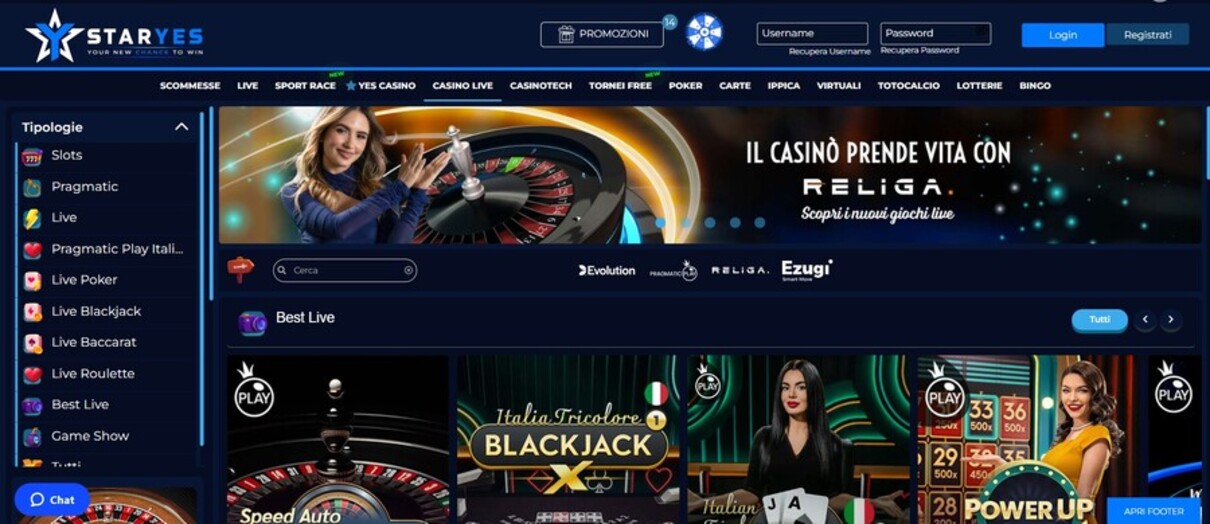 Staryes Casino Italia Casino Live pc