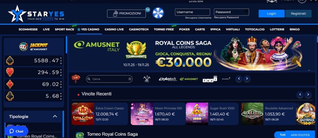 Staryes Casino Italia Pagina principale pc