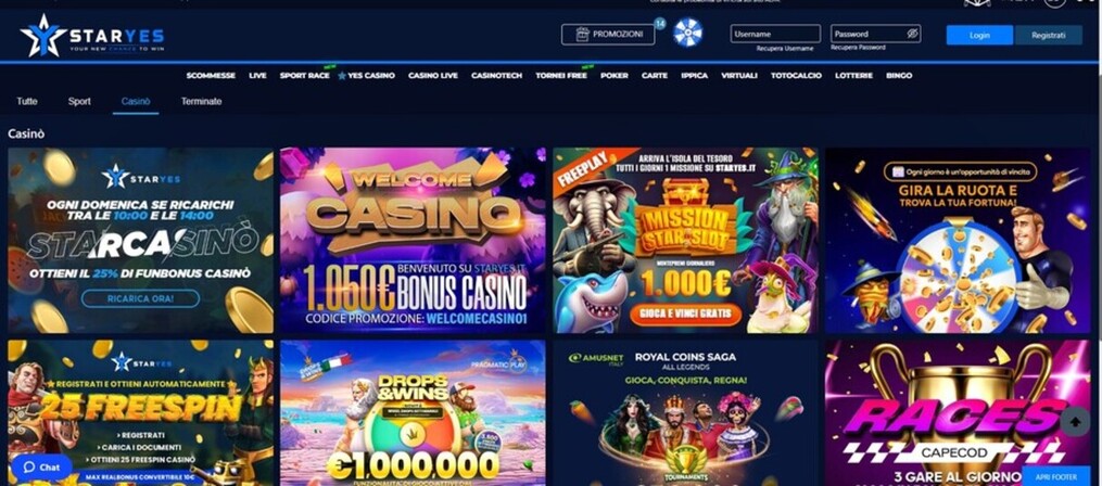 Staryes Casino Italia Promozioni pc