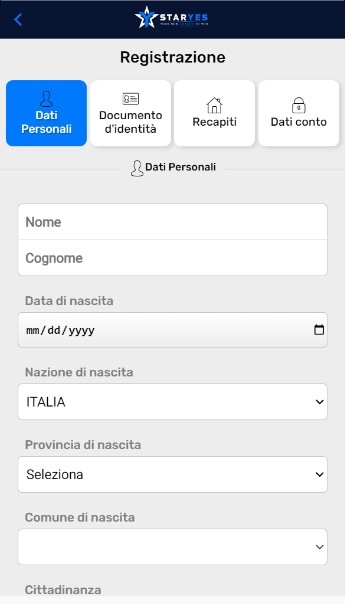 Staryes Casino Italia Registrazione mobile
