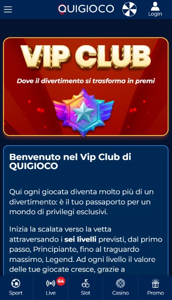 Vip Club Quigioco Casino Italia